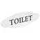 Creative Co-Op White Decorative Metal Toilet Sign