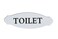Creative Co-Op White Decorative Metal Toilet Sign