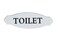 Creative Co-Op White Decorative Metal Toilet Sign