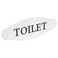 Creative Co-Op White Decorative Metal Toilet Sign