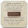 Lighthouse Christian Products Love Endures Sandstone 375 x 375 Cast Stone Bronze Title Bar Plaque