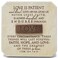 Lighthouse Christian Products Love Endures Sandstone 375 x 375 Cast Stone Bronze Title Bar Plaque