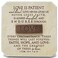 Lighthouse Christian Products Love Endures Sandstone 375 x 375 Cast Stone Bronze Title Bar Plaque
