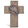 Lighthouse Christian Products Crown of Thorns Rough Woodgrain 7 Inch Cast Stone Cross Figurine