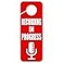 GRAPHICS &amp; GRAPHICS MORE Recording in Progress Microphone Plastic Door Knob Hanger Sign