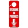 GRAPHICS &amp; GRAPHICS MORE Recording in Progress Microphone Plastic Door Knob Hanger Sign
