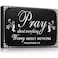 Yulejo Pray About Everything Worry About Nothing Sign Religious Scripture Inspirational Word Plaque Black Bible Verses Plaque Wall Decor Wooden Table Centerpieces Christmas Decorations 79 x 51 Inch