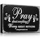 Yulejo Pray About Everything Worry About Nothing Sign Religious Scripture Inspirational Word Plaque Black Bible Verses Plaque Wall Decor Wooden Table Centerpieces Christmas Decorations 79 x 51 Inch