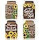Qunclay 4 Pcs Sunflower Kitchen Wall Decor Mason Jar Set Wooden Rustic Home Decor Inspirational Kitchen Hanging Farmhouse Wall Signs for Home decoration