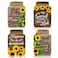 Qunclay 4 Pcs Sunflower Kitchen Wall Decor Mason Jar Set Wooden Rustic Home Decor Inspirational Kitchen Hanging Farmhouse Wall Signs for Home decoration