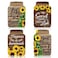 Qunclay 4 Pcs Sunflower Kitchen Wall Decor Mason Jar Set Wooden Rustic Home Decor Inspirational Kitchen Hanging Farmhouse Wall Signs for Home decoration