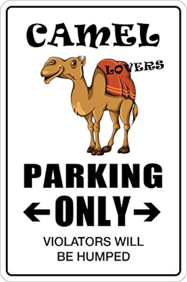 StickerPirate Camel Lovers Parking Only 8 x 12 Metal Novelty Sign Aluminum NS 022