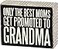 Primitives by Kathy Chevron Trimmed Box Sign 5 x 4Black