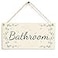 Button Hill Bathroom French Shabby Chic Style Home Decor Door Sign Plaque