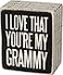 Primitives by Kathy 27215 Pinstripe Trimmed Box Sign 25 x 3Inches Grammy