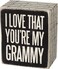 Primitives by Kathy 27215 Pinstripe Trimmed Box Sign 25 x 3Inches Grammy
