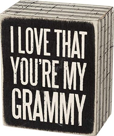 Primitives by Kathy 27215 Pinstripe Trimmed Box Sign 25 x 3Inches Grammy