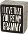 Primitives by Kathy 27215 Pinstripe Trimmed Box Sign 25 x 3Inches Grammy