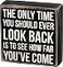 Primitives by Kathy Look Back to See How Far Youve Come Box Sign