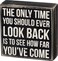 Primitives by Kathy Look Back to See How Far Youve Come Box Sign