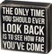 Primitives by Kathy Look Back to See How Far Youve Come Box Sign