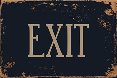 StickerPirate Exit 8 x 12 Vintage Aluminum Retro Metal Sign VS486