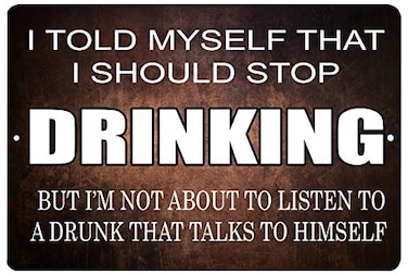 Rogue River Tactical Funny Beer Alcohol Sign Metal Tin Sign 12x8 Inch Home Bar Kitchen I Should Stop Drinking Wall Decor