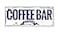 Stupell Industries The Stupell Home Dcor Collection Blue and White Rustic Coffee Bar 24 Hours Sign with Ribbon Wall Plaque Art 7 x 05 x 17