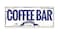Stupell Industries The Stupell Home Dcor Collection Blue and White Rustic Coffee Bar 24 Hours Sign with Ribbon Wall Plaque Art 7 x 05 x 17