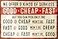 KDLY Good Fast Humorous Funny Retro Style Metal Sign Office Shop Work 8x12 Red