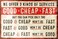KDLY Good Fast Humorous Funny Retro Style Metal Sign Office Shop Work 8x12 Red