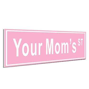HK Studio Preppy Room Decor Your Moms St Sign Teen Girl Room Decor 6 x 15