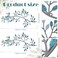 Hotop 2 Pieces Metal Tree Leaf Wall Decor Vine Olive Branch Leaf Wall Art Wrought Iron Scroll Sculptures Above the Bed Living Room Outdoor DecorationClassic StyleTeal