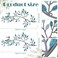 Hotop 2 Pieces Metal Tree Leaf Wall Decor Vine Olive Branch Leaf Wall Art Wrought Iron Scroll Sculptures Above the Bed Living Room Outdoor DecorationClassic StyleTeal