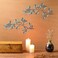 Hotop 2 Pieces Metal Tree Leaf Wall Decor Vine Olive Branch Leaf Wall Art Wrought Iron Scroll Sculptures Above the Bed Living Room Outdoor DecorationClassic StyleTeal