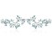 Hotop 2 Pieces Metal Tree Leaf Wall Decor Vine Olive Branch Leaf Wall Art Wrought Iron Scroll Sculptures Above the Bed Living Room Outdoor DecorationClassic StyleTeal