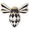 MACKENZIE-CHILDS MACKENZIECHILDS Bee Hanging Bee Decoration BlackandWhite Courtly Check