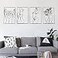 Glamativity Large 4 Pack Black Wall Art Minimalist Single Line Art Real Metal Wall Art Womans Body Shape Abstract Art Black Classic Style L Size 225 x 157