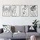 Glamativity Large 4 Pack Black Wall Art Minimalist Single Line Art Real Metal Wall Art Womans Body Shape Abstract Art Black Classic Style L Size 225 x 157