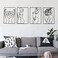 Glamativity Large 4 Pack Black Wall Art Minimalist Single Line Art Real Metal Wall Art Womans Body Shape Abstract Art Black Classic Style L Size 225 x 157