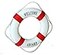 MorroMorn Lifebuoy Wall Hanging Decor Welcome Aboard Mediterranean Style Home Decoration Red 18
