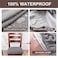 Genina Chair Seat Covers Waterproof Dining Room Chair Covers 2 Pack Stretch Seat Covers for Dinning Room Chair Protector Slipcover for Kitchen Hotel 2 Pattern1Light Gray