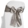 Lann's Linens Lanns Linens 10 Elegant Satin WeddingParty Chair Cover SashesBows Ribbon Tie Back Sash Silver