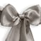 Lann's Linens Lanns Linens 10 Elegant Satin WeddingParty Chair Cover SashesBows Ribbon Tie Back Sash Silver