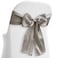 Lann's Linens Lanns Linens 10 Elegant Satin WeddingParty Chair Cover SashesBows Ribbon Tie Back Sash Silver