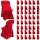 Newwiee 50 Pcs Spandex Chair Covers Bulk Stretch Folding Flat Front Fitted Universal Chair Protector Pack Removable Washable for Wedding Party Dining Banquet Event Red