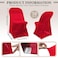 Newwiee 50 Pcs Spandex Chair Covers Bulk Stretch Folding Flat Front Fitted Universal Chair Protector Pack Removable Washable for Wedding Party Dining Banquet Event Red