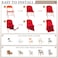 Newwiee 50 Pcs Spandex Chair Covers Bulk Stretch Folding Flat Front Fitted Universal Chair Protector Pack Removable Washable for Wedding Party Dining Banquet Event Red