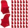 Newwiee 50 Pcs Spandex Chair Covers Bulk Stretch Folding Flat Front Fitted Universal Chair Protector Pack Removable Washable for Wedding Party Dining Banquet Event Red