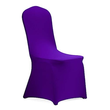 Peomeise Stretch Spandex Chair Cover for Wedding Party Dining Banquet Event Purple 25